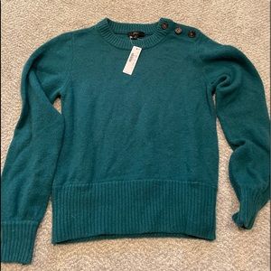 J crew green sweater NWT!!